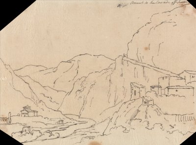 Aufstieg zum Wasserfall von Terni von John Robert Cozens